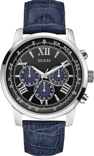 Orologio uomo guess pelle - uomo, blu